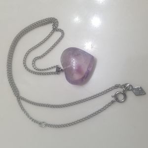 Purple Amethyst Heart Necklace